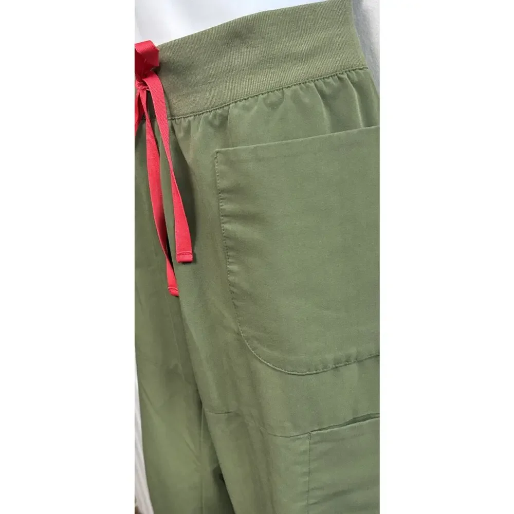 Figs Scrub Pants Men’s Martini Olive Cargo Joggers Size XS Technical Collection